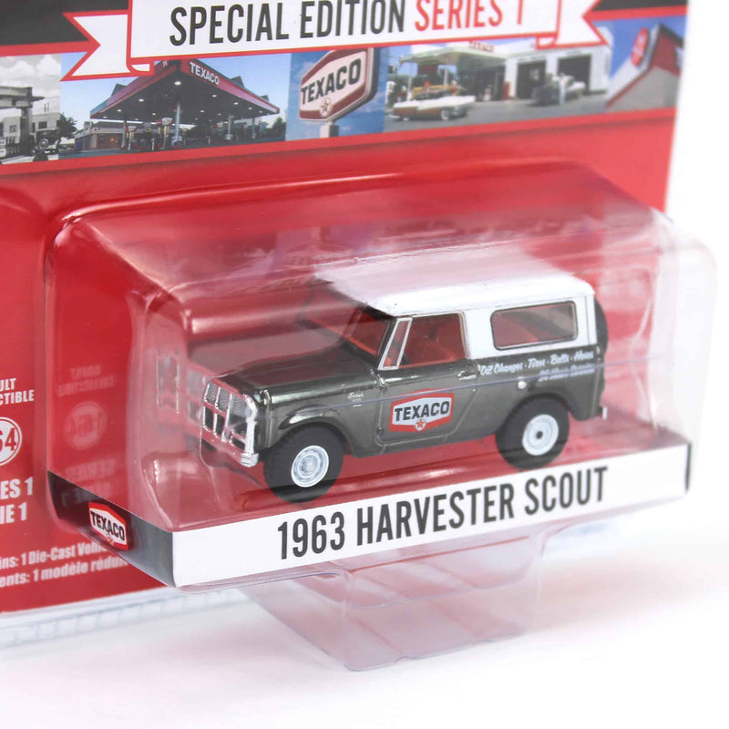 Charcoal Chrome Super Chase ~ 1/64 1963 Harvester Scout, Texaco Special Edition Series 1