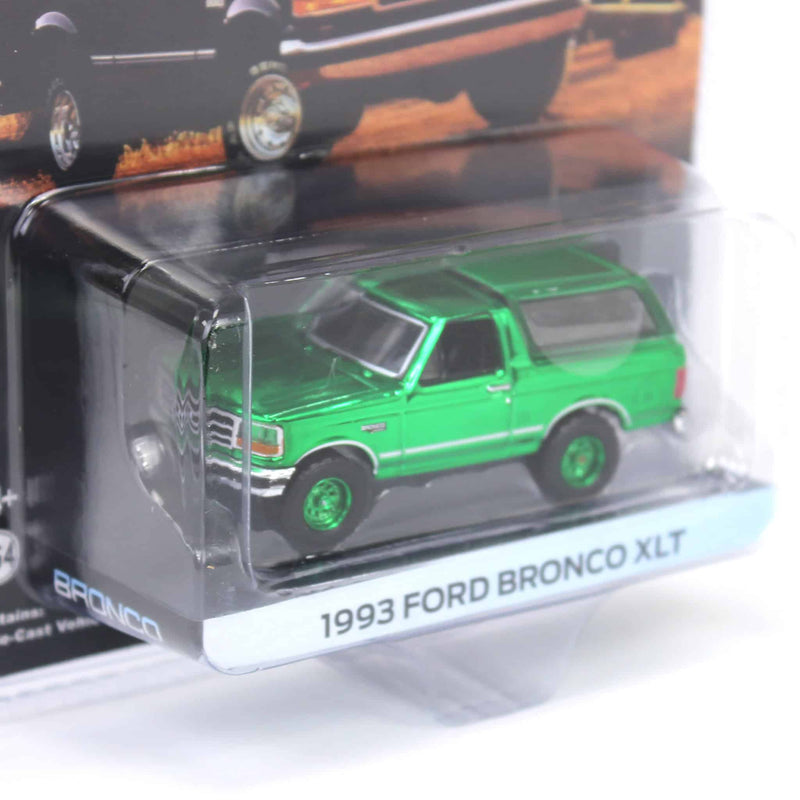 Chrome Green Machine Chase ~ 1/64 1993 Ford Bronco XLT, Oxford White, Hobby Exclusive