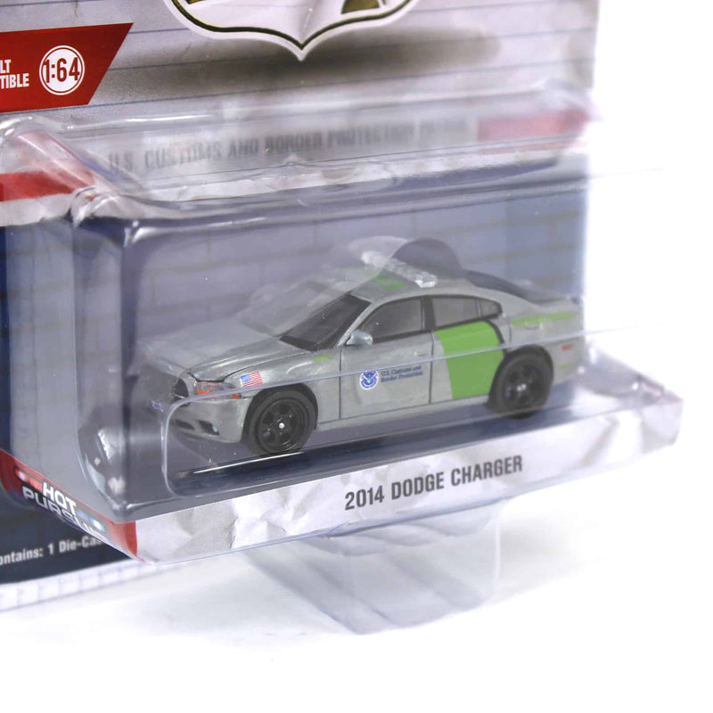 Raw Chase Unit ~ 1/64 2014 Dodge Charger, US Customs & Border Patrol, Hot Pursuit Special Edition