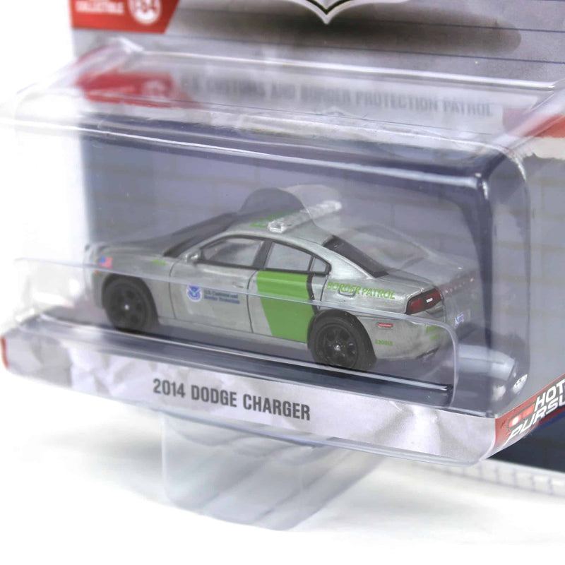 Raw Chase Unit ~ 1/64 2014 Dodge Charger, US Customs & Border Patrol, Hot Pursuit Special Edition