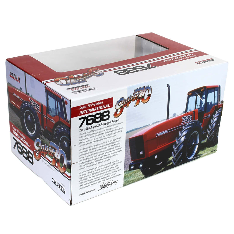 Gun Metal Chrome ~ 1/16 International Harvester 7688 Super 70 Series 2+2 Tractor, 3rd in Outback Toys Exclusive Power Series, ERTL Prestige