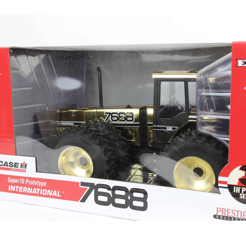 Gold Chrome ~ 1/16 International Harvester 7688 Super 70 Series 2+2 Tractor, 3rd in Outback Toys Exclusive Power Series, ERTL Prestige