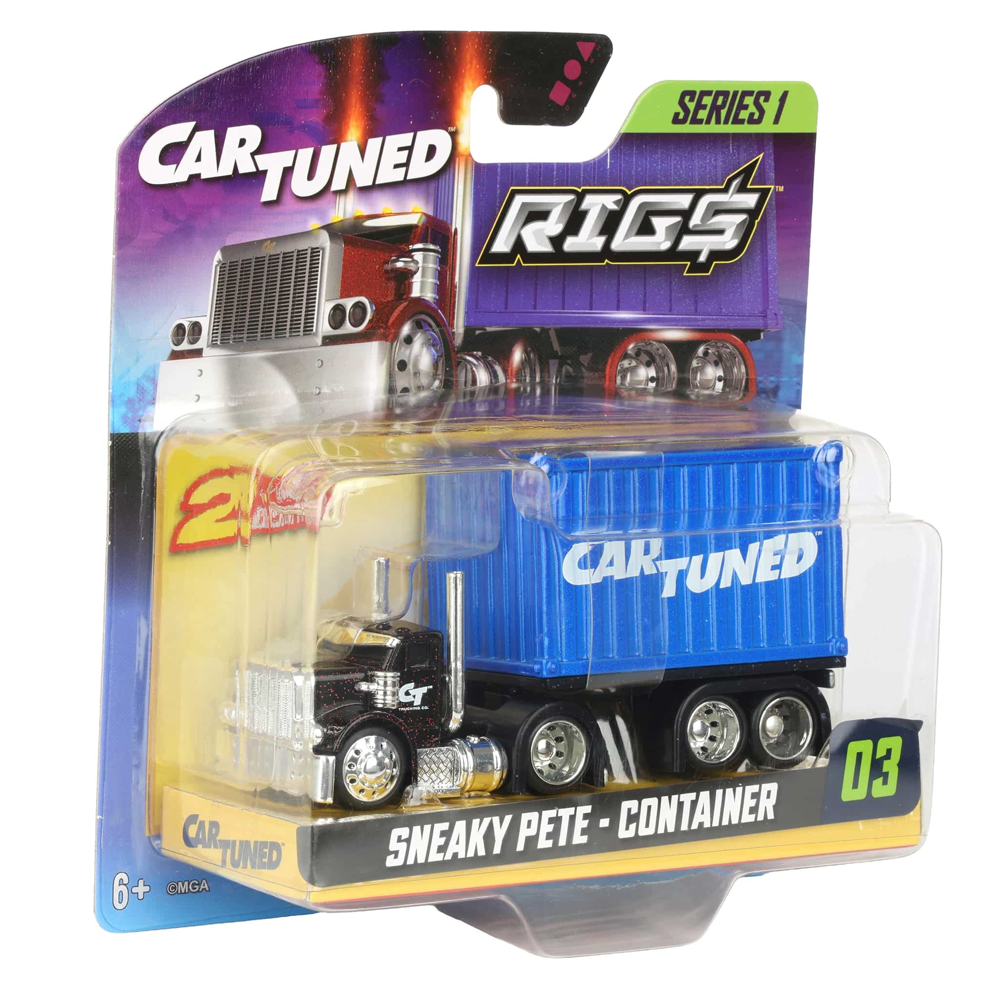CARTUNED コンテナー・リグズ- スネーキー・ピート(レッド) Black & Red Sneaky Pete with Blue Stackable Container CarTuned