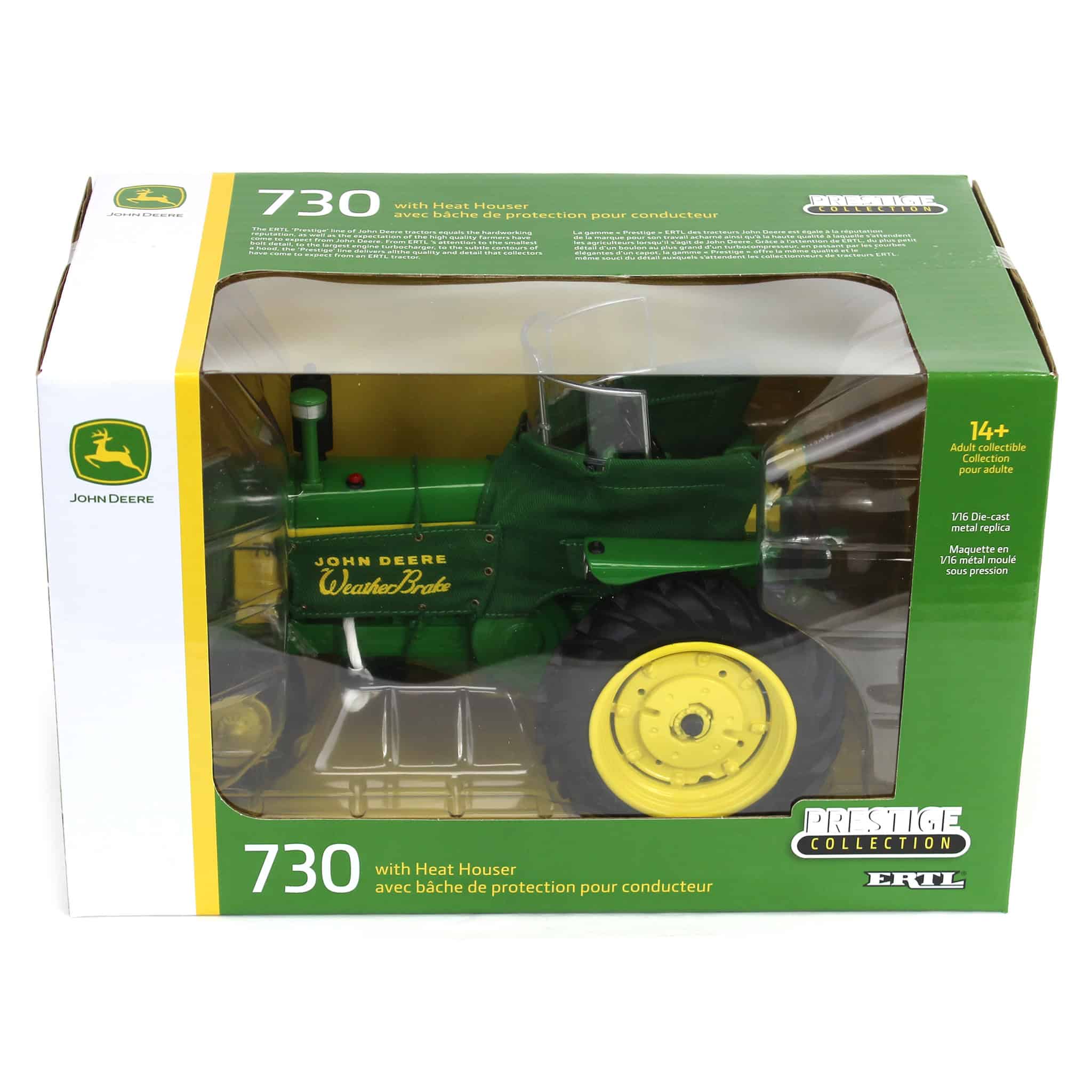 1/16 John Deere 730 Tractor with Heat Houser, ERTL Prestige