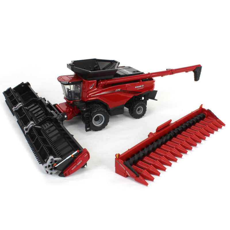 (B&D) 1/64 Case IH Axial-Flow AF11 Combine with Duals, Draper Head & Corn Head by ERTL - Damaged Box