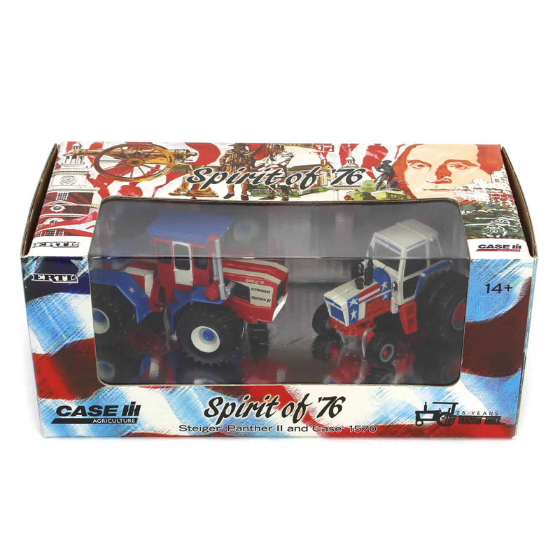 1/64 Spirit of '76 Set with Steiger Panther II & Case 1570 Tractors by ERTL, Toy Tractor Times