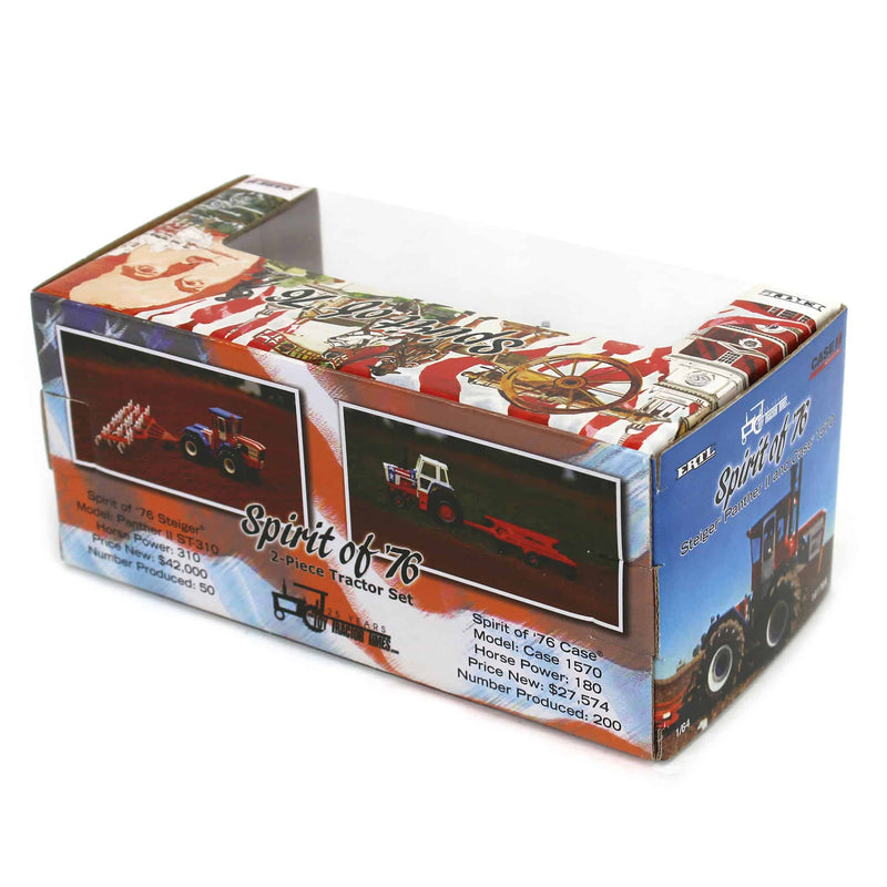 1/64 Spirit of '76 Set with Steiger Panther II & Case 1570 Tractors by ERTL, Toy Tractor Times