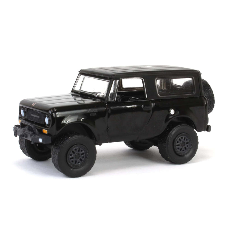 1/64 1969 Harvester Scout Lifted Truck, GreenLight Collectibles Black Bandit Series 29