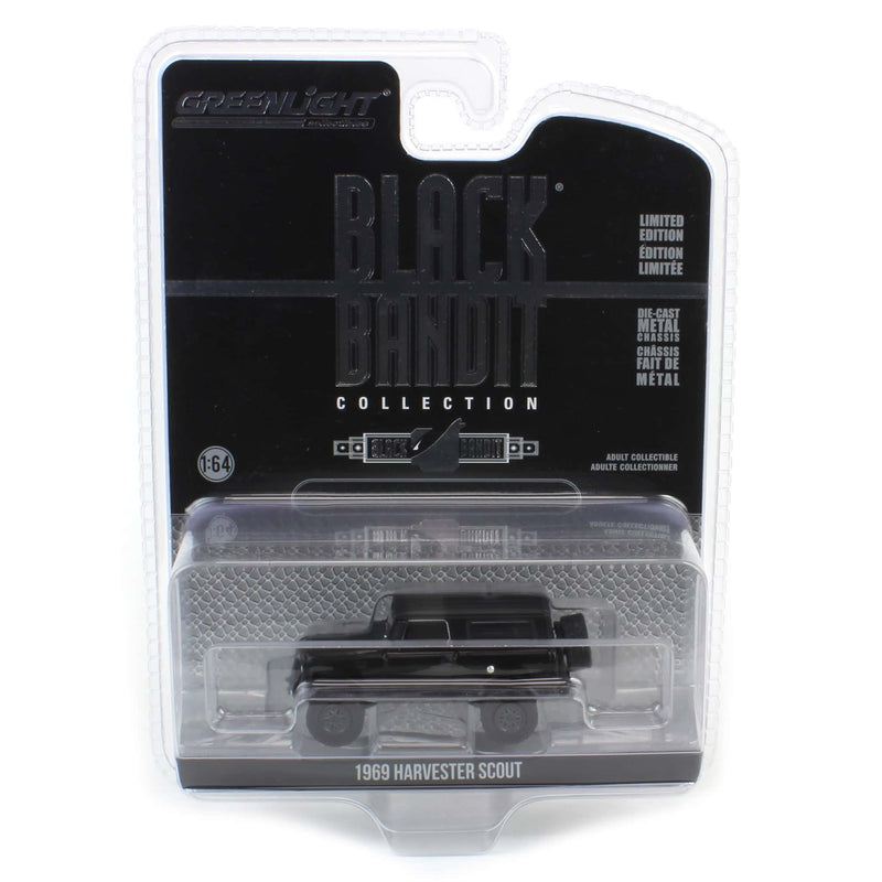 1/64 1969 Harvester Scout Lifted Truck, GreenLight Collectibles Black Bandit Series 29