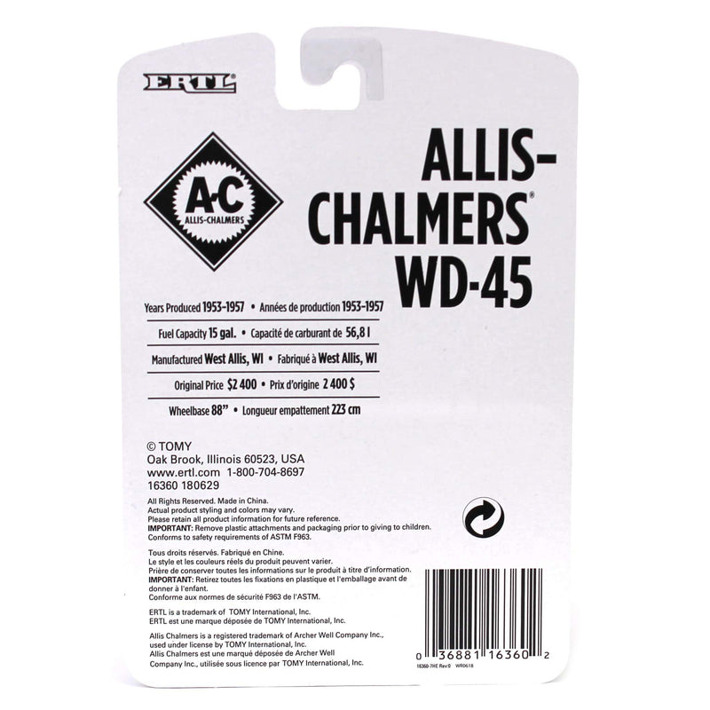 1/64 Allis Chalmers WD-45 Narrow Front Tractor