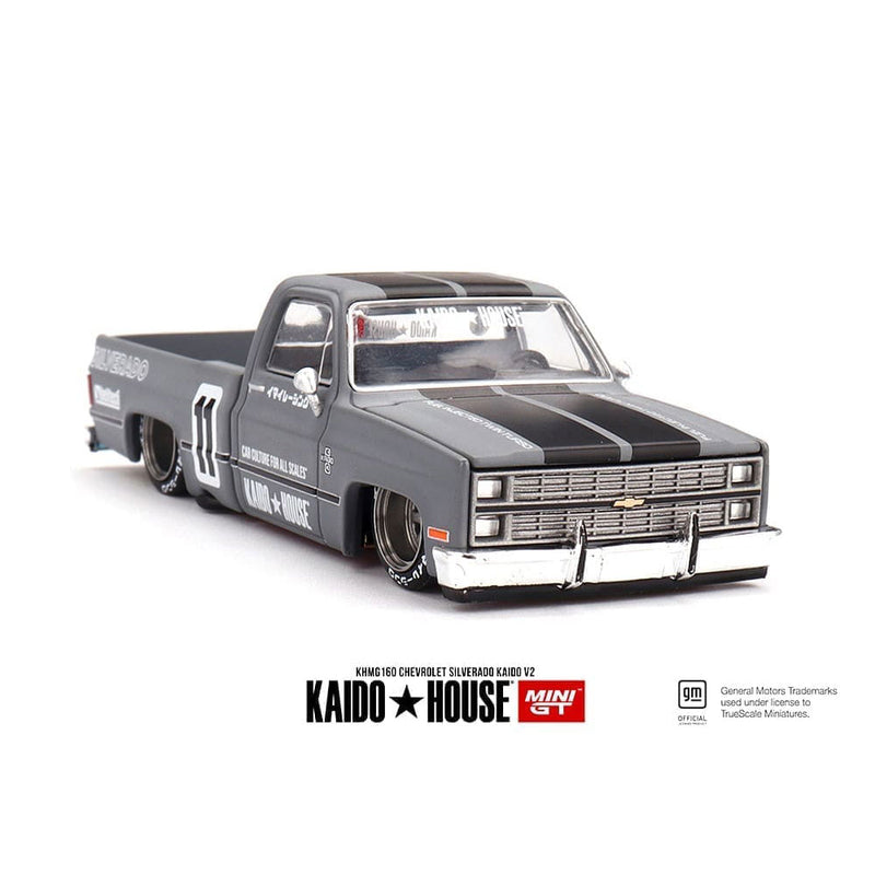 SEALED 1/64 Chevrolet Silverado Kaido V2, Grey, Kaido House x Mini GT - Chance for Raw Chase Unit