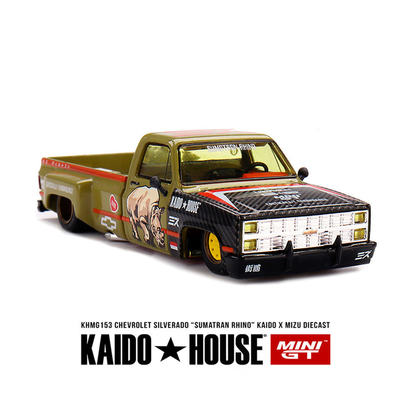 1/64 Chevrolet Silverado “Sumatran Rhino”, Kaido House x Mini GT x Mizu Diecast