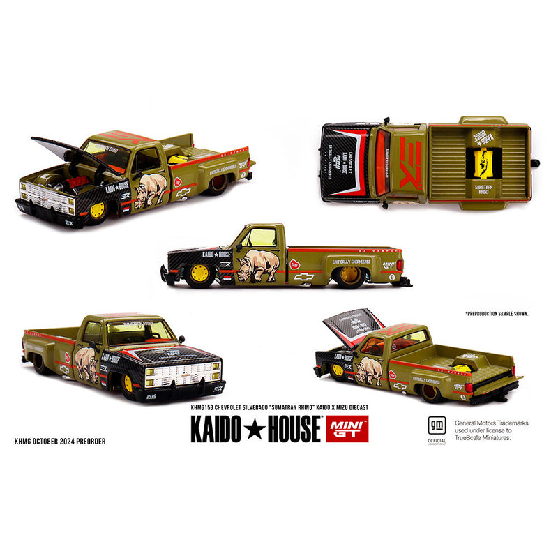 1/64 Chevrolet Silverado “Sumatran Rhino”, Kaido House x Mini GT x Mizu Diecast