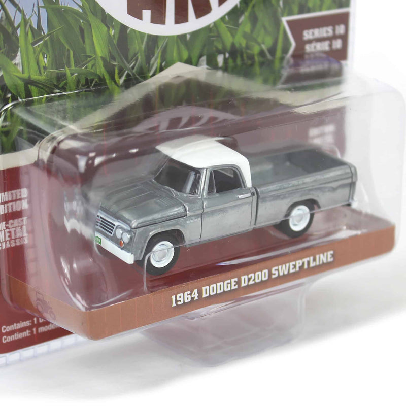 Raw Chase Unit ~ 1/64 1964 Dodge D-200 Sweptline, Turf Green & White, Down on the Farm Series 10