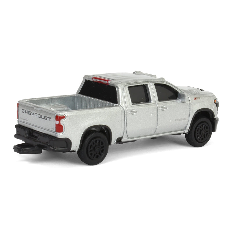 1/64 Silver Chevy Silverado 2500HD Z71 Pickup Truck, ERTL Collect N Play