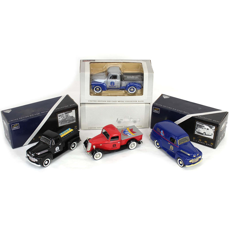 Lot of (4) New Holland Banks: (3) Pickup Truck Banks & (1) Panel Van Bank