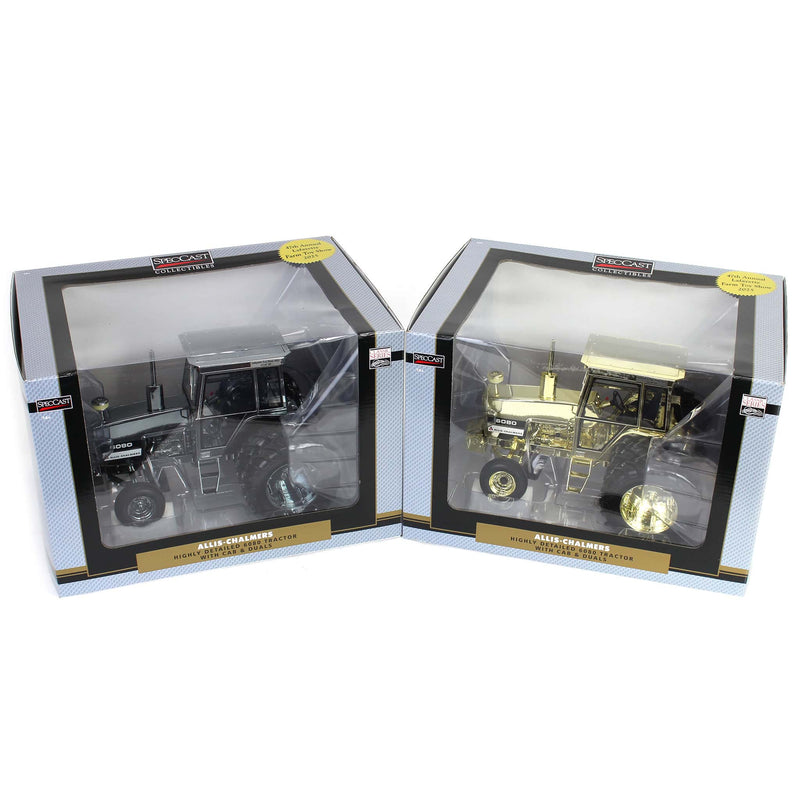 Chrome Set of 2 ~ 1/16 Allis Chalmers 6080 Tractor, 2025 Lafayette Farm Toy Show