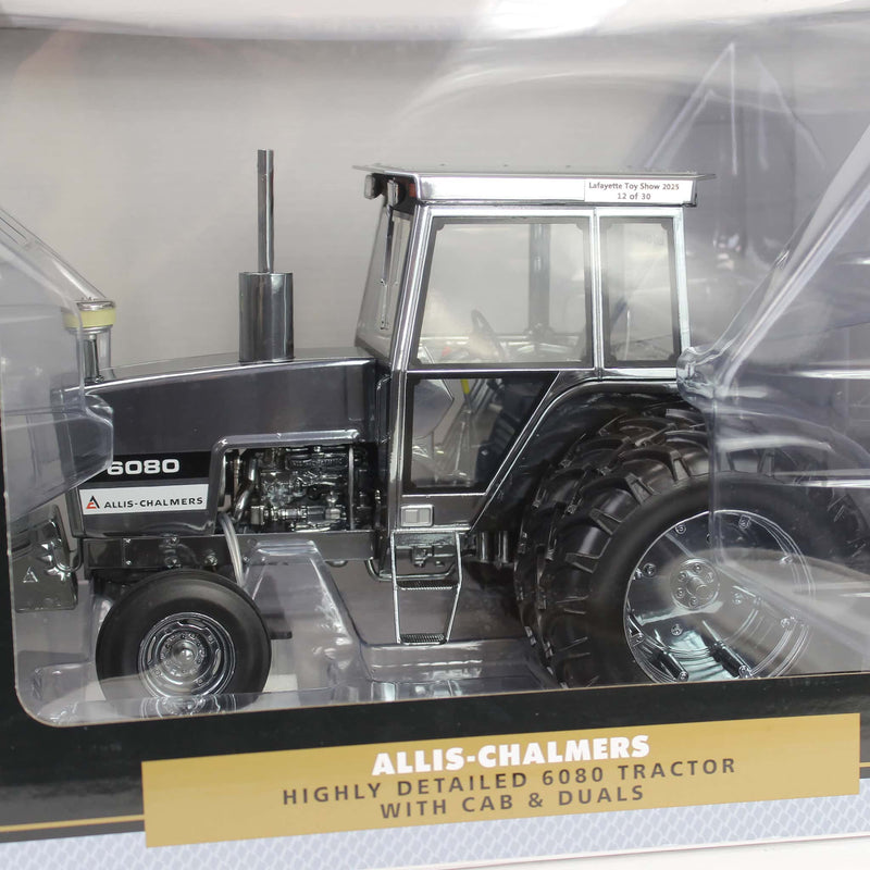 Chrome Set of 2 ~ 1/16 Allis Chalmers 6080 Tractor, 2025 Lafayette Farm Toy Show