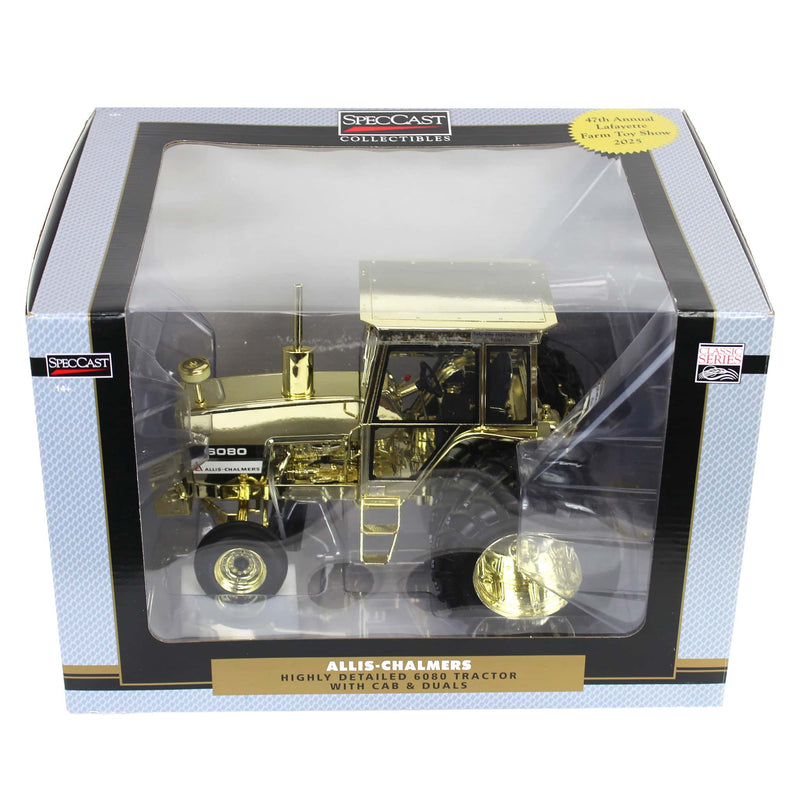 Chrome Set of 2 ~ 1/16 Allis Chalmers 6080 Tractor, 2025 Lafayette Farm Toy Show