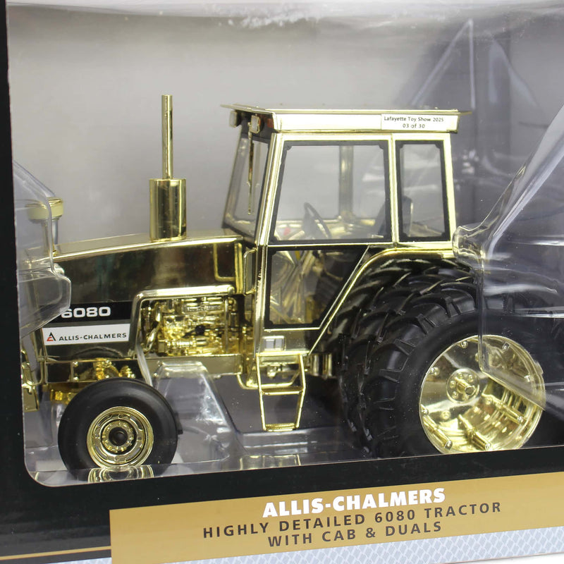 Chrome Set of 2 ~ 1/16 Allis Chalmers 6080 Tractor, 2025 Lafayette Farm Toy Show