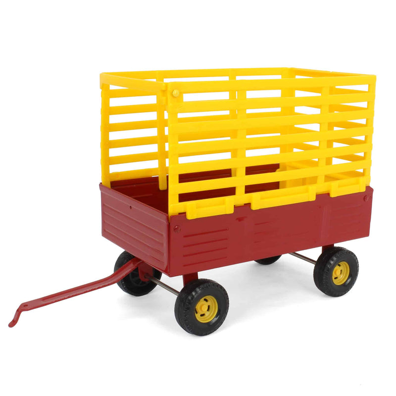 1/16 New Holland Red & Yellow Bale Throw Wagon