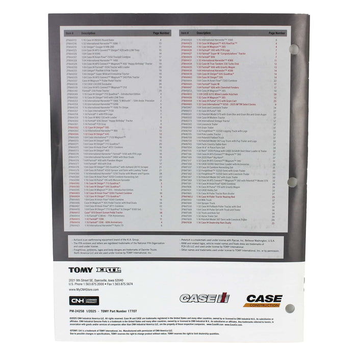 2025 ERTL Case IH Full Size Color Catalog — Outback Toys