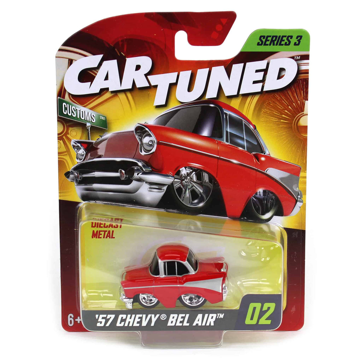 CarTuned 1957 Chevy Bel Air Lowrider, Red, Mainline Series 3