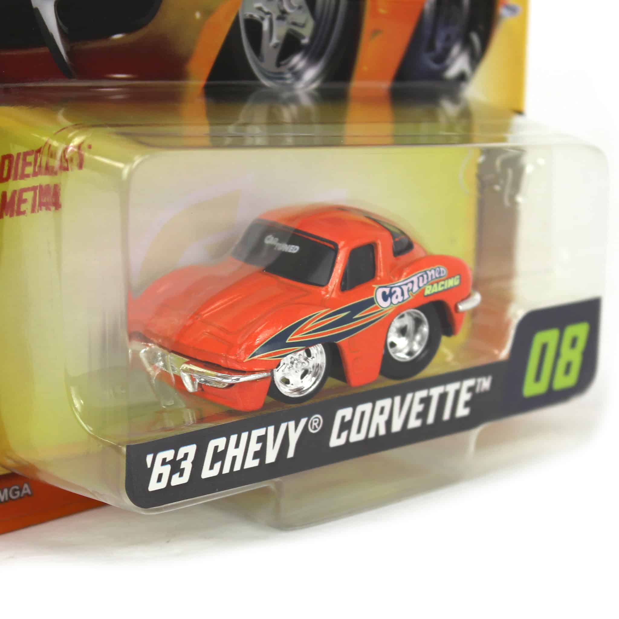 CarTuned 1963 Chevy Corvette, Orange, Mainline Series 3 — Outback Toys