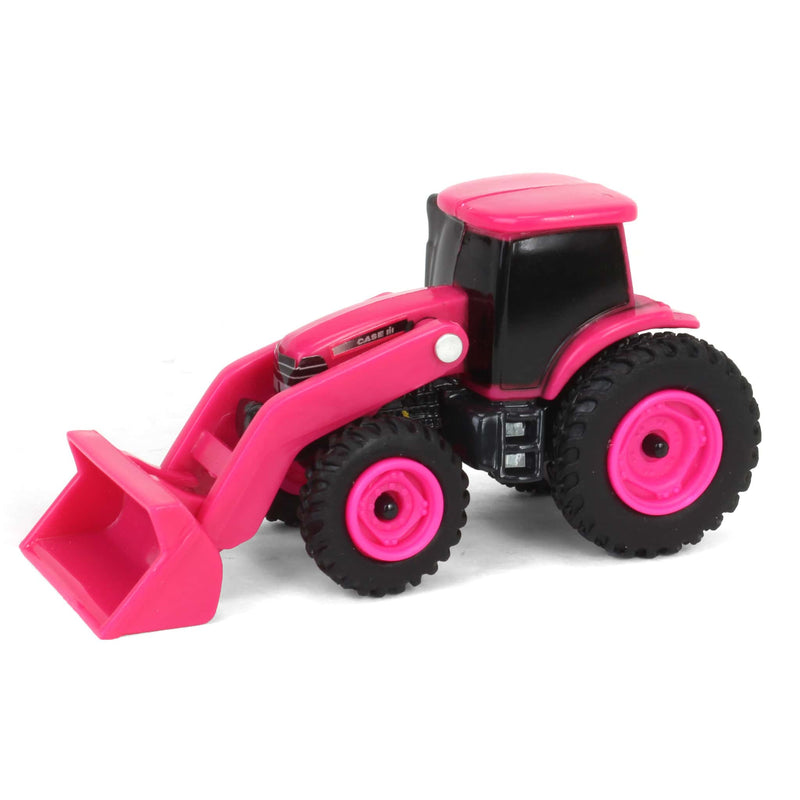 1/64 ERTL Collect N Play Case IH Pink Tractor with Loader