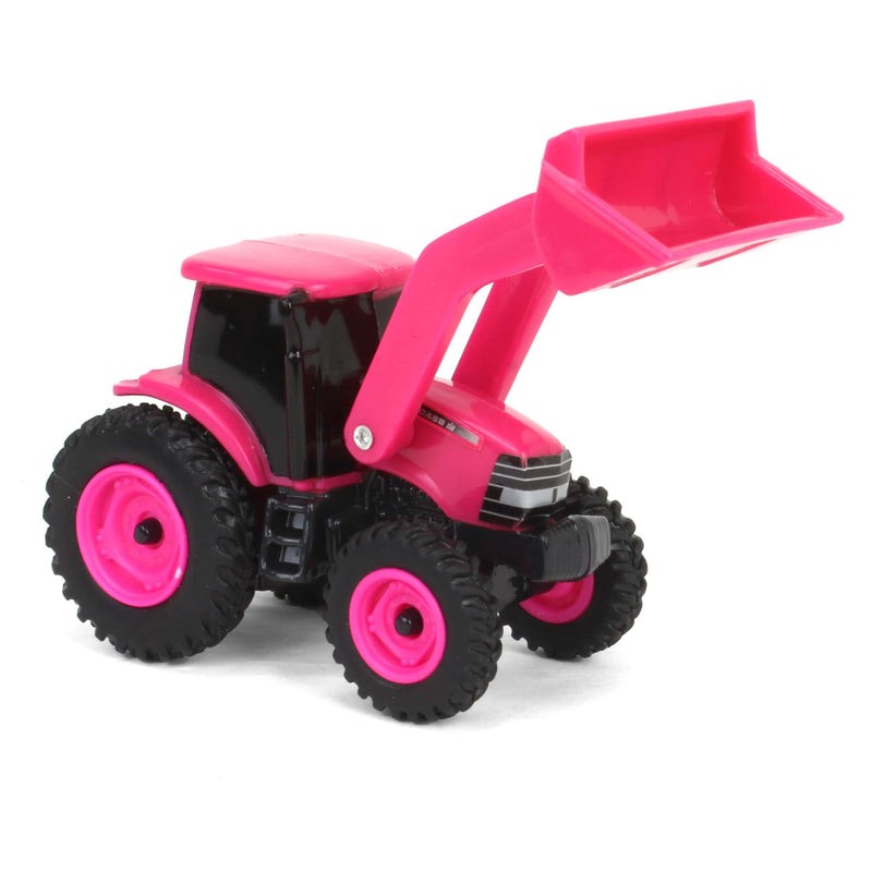 1/64 ERTL Collect N Play Case IH Pink Tractor with Loader