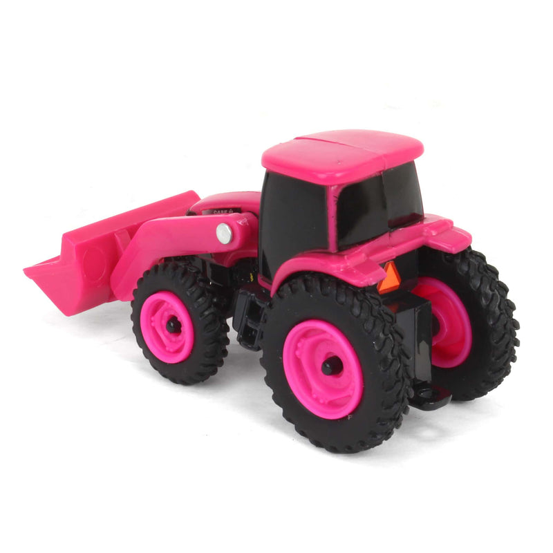 1/64 ERTL Collect N Play Case IH Pink Tractor with Loader