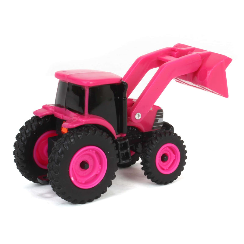 1/64 ERTL Collect N Play Case IH Pink Tractor with Loader