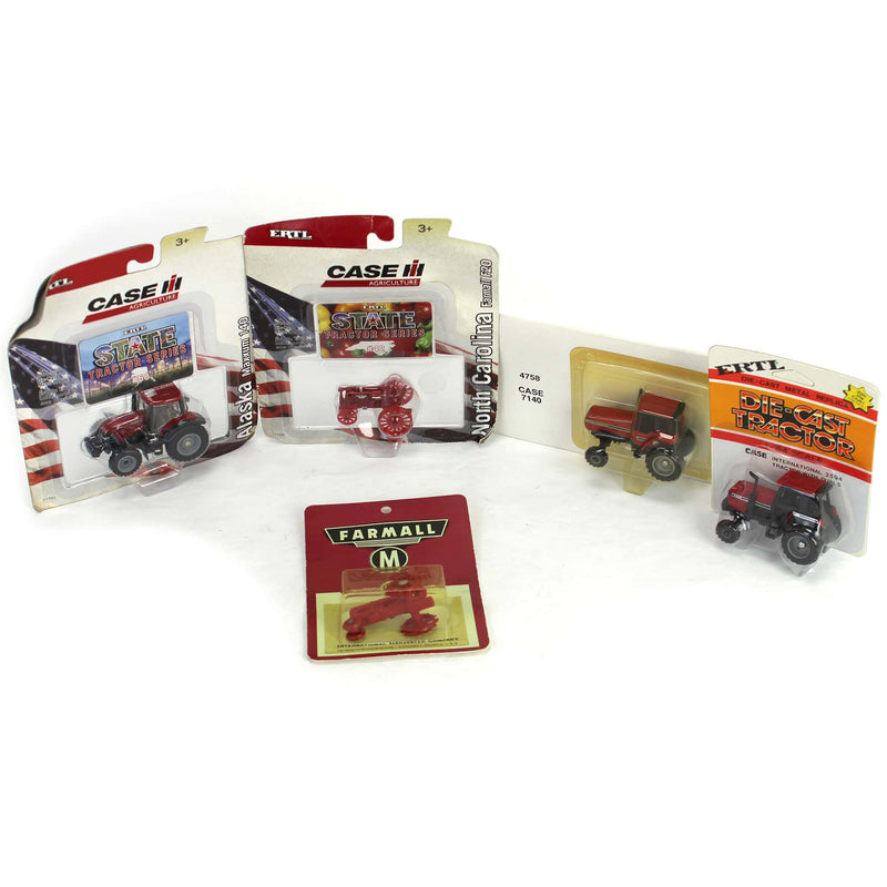 Lot of (5) 1/64 International Harvester Tractors