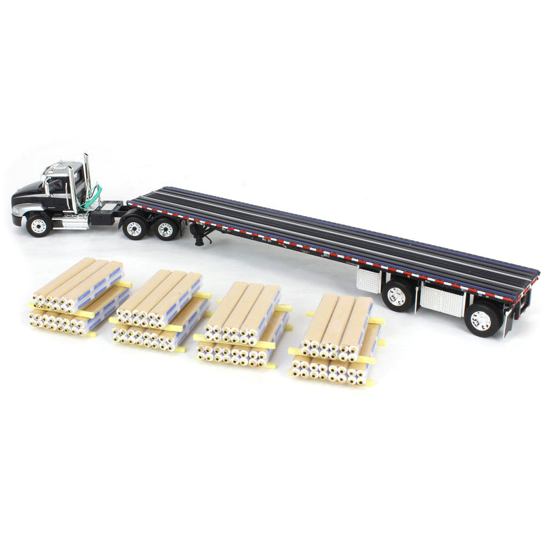 Silver Mack 60-1954 DCP 1/64 Black/Silver Mack Pinnacle with 53ft Wilson Roadbrute ...