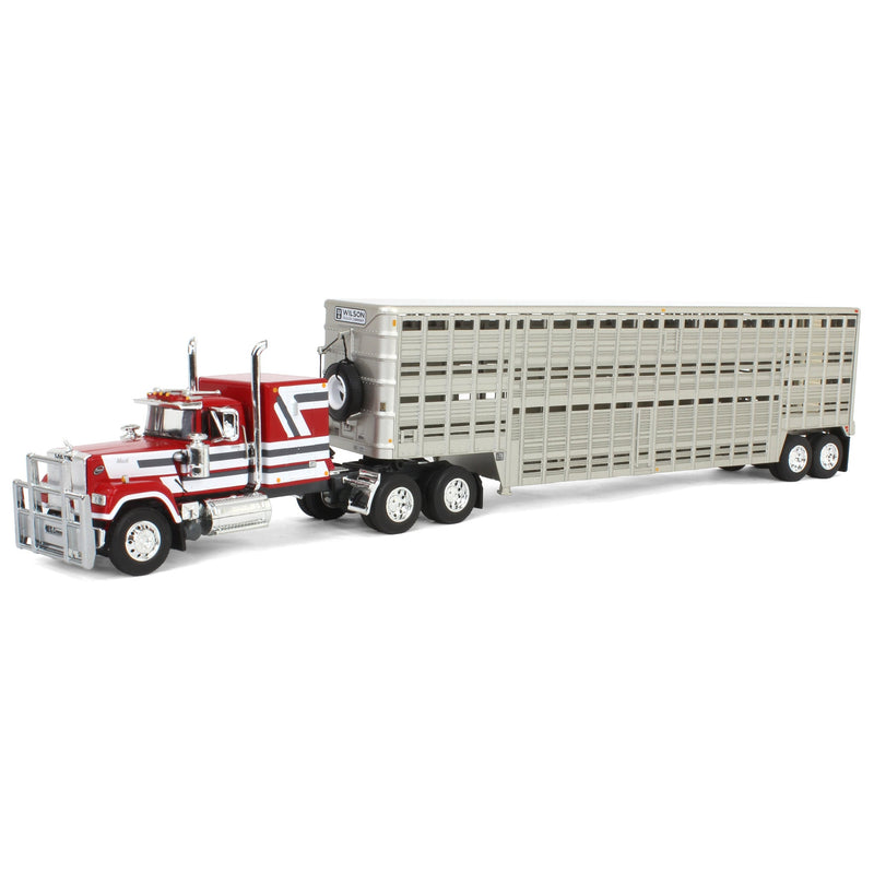 1/64 Mack Super-Liner with 45ft Wilson Vintage Livestock Trailer, DCP by First Gear