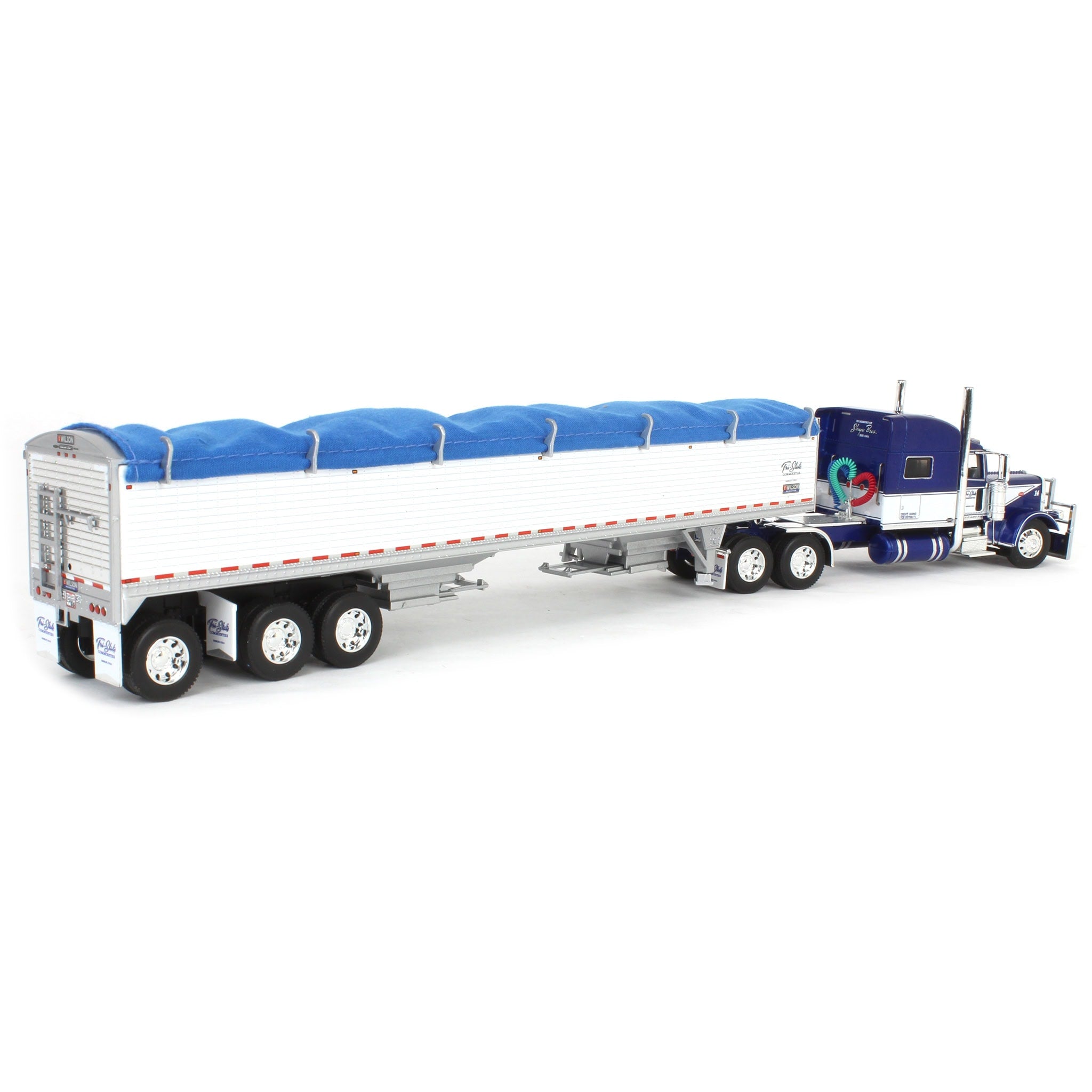 60-2023 DCP 1/64 Peterbilt 389 with 50ft Tri-Axle Grain Trailer