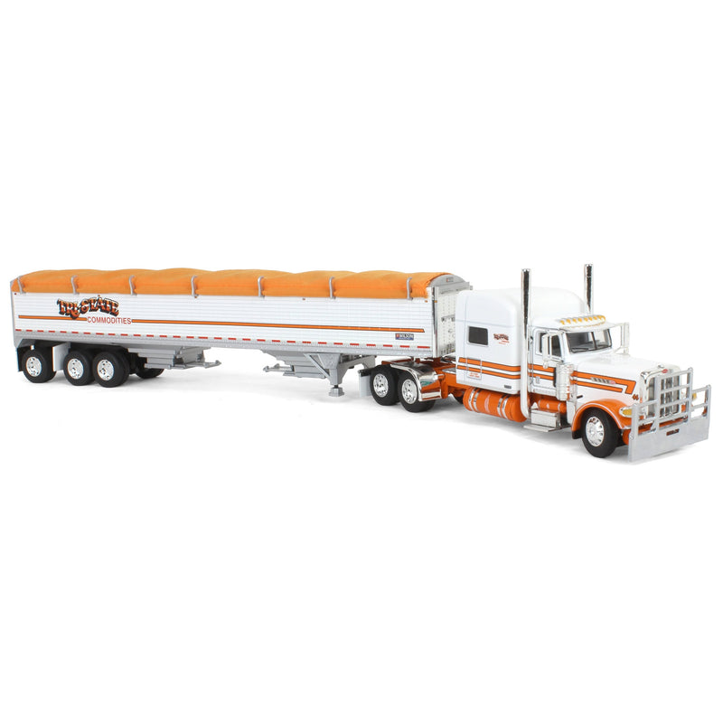 1/64 Peterbilt 389 with 50ft Tri-Axle Grain Trailer, Tri-State Commodities, DCP by First Gear
