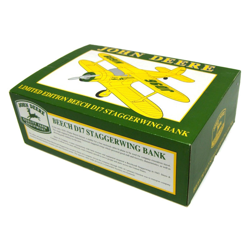John Deere Beech D17 Staggerwing Airplane Bank, 1996 Limited Edition