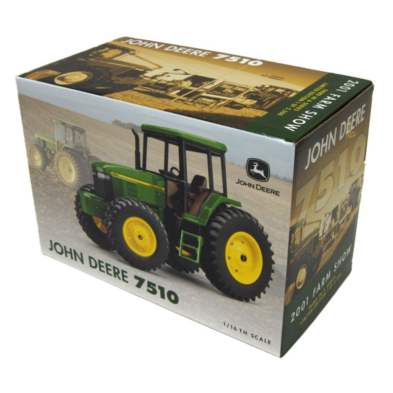 1/16 John Deere 7510 Tractor with MFD by ERTL, 2001 Farm Show Edition