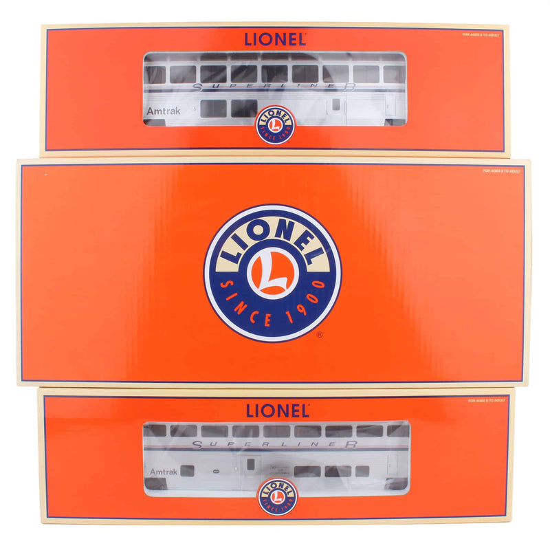 O Scale Amtrak Superliner Aluminum Passenger Car 2 Pack by Lionel