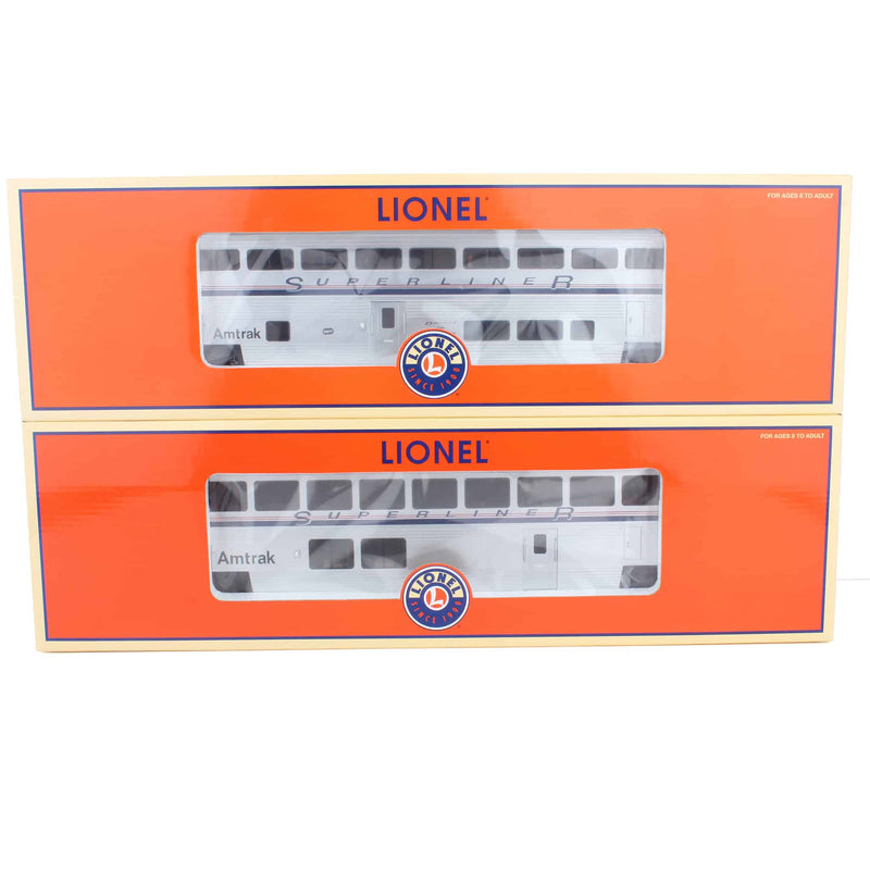O Scale Amtrak Superliner Aluminum Passenger Car 2 Pack by Lionel