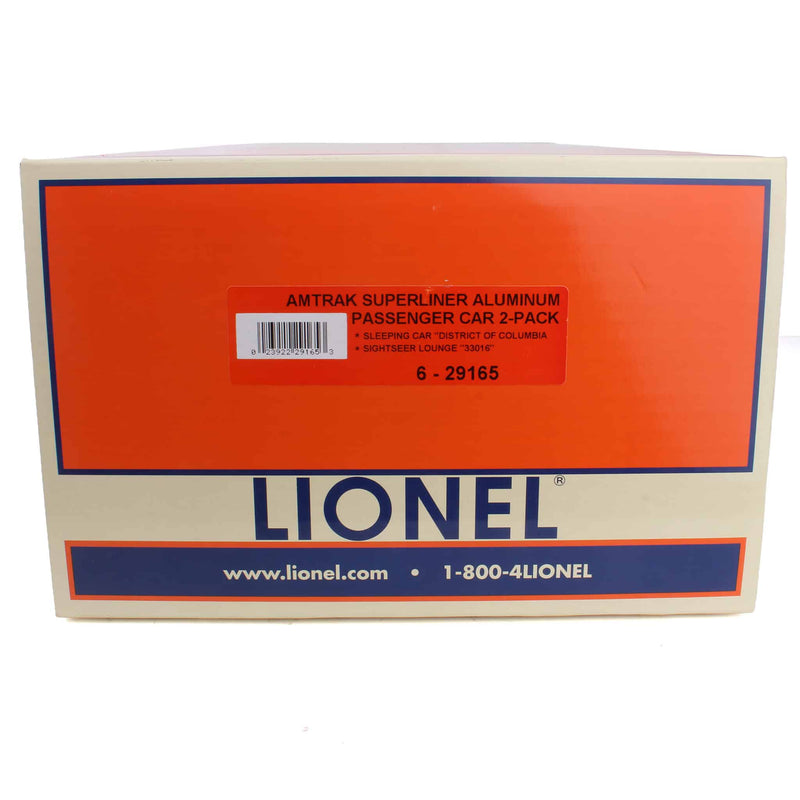 O Scale Amtrak Superliner Aluminum Passenger Car 2 Pack by Lionel