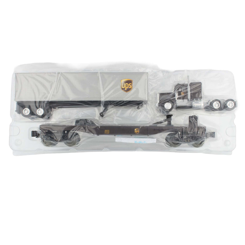 O Scale UPS Flatcar with Semi Truck & Trailer by Lionel