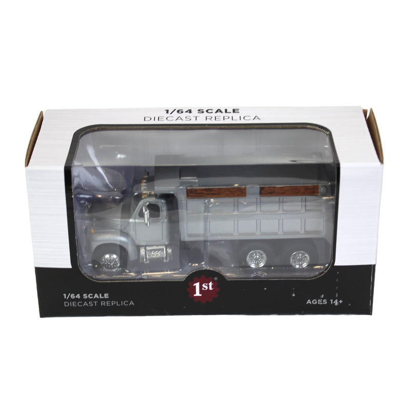 1/64 Mack B-61 Dump Truck by First Gear, Gray