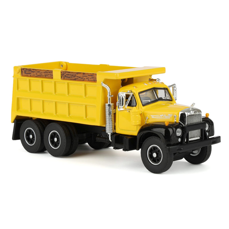 First Gear DCP 1/64 Yellow and Black Mack B-61 Dump Truck