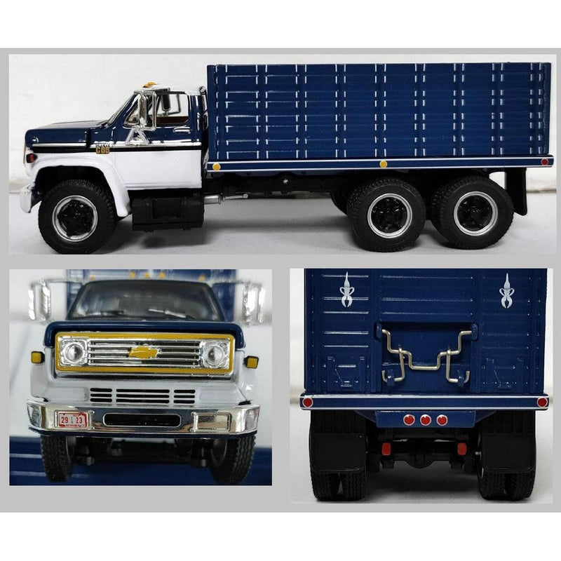 1/64 Chevy C65 Tandem Axle Grain Truck, Blue and White, DCP by First Gear