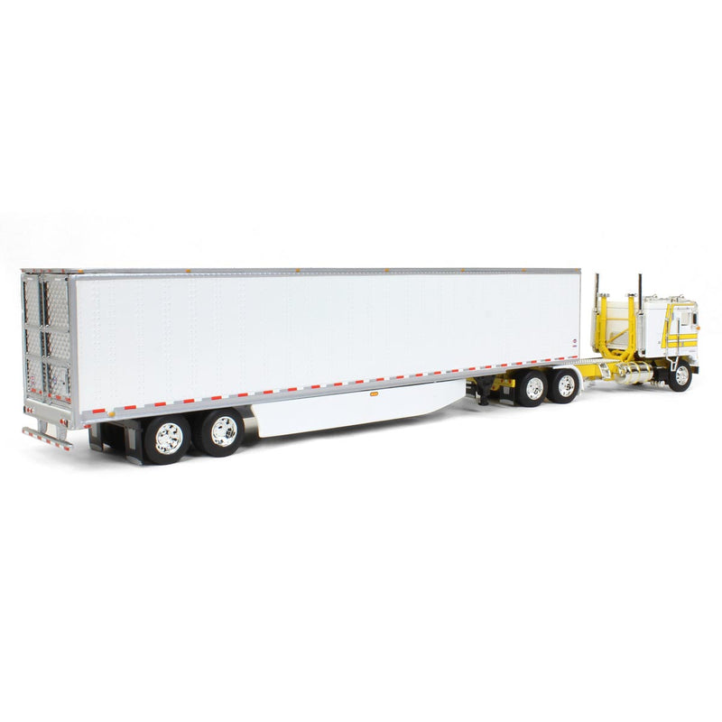1/64 DCP White and Yellow Kenworth K-100 110' Cab with Tandem Reefer