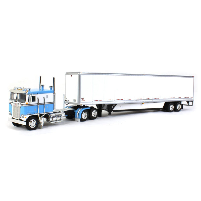 1/64 Blue & White Kenworth K-100 COE with Wabash Dry Goods Trailer, DCP by First Gear