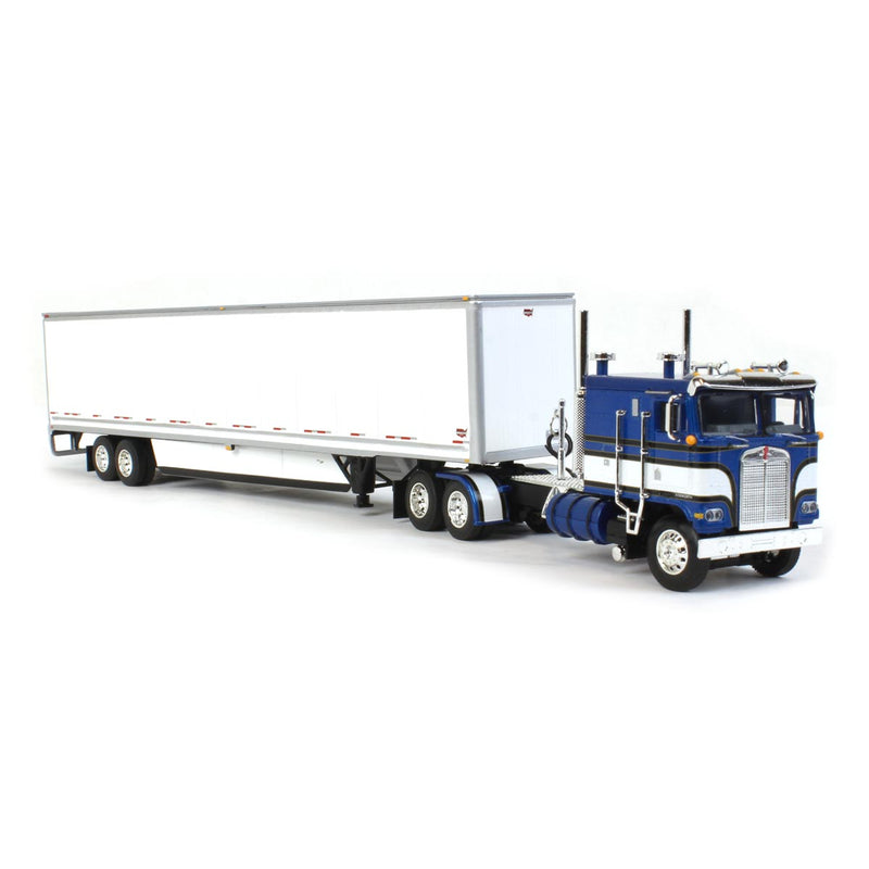 1/64 Blue Kenworth K-100 COE with Wabash Dry Goods Trailer, DCP by First Gear