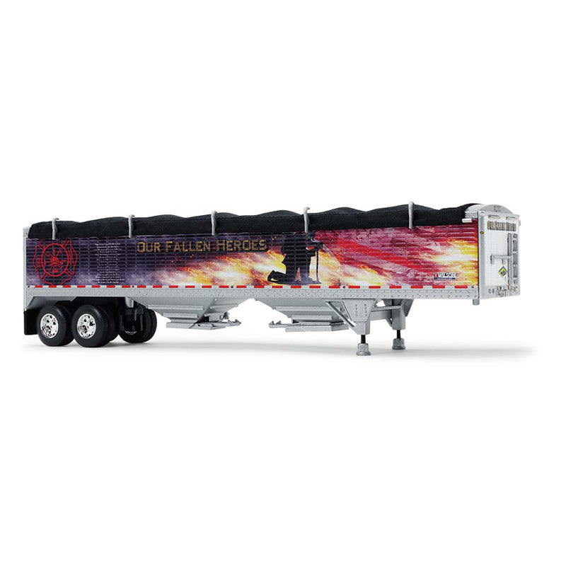 (B&D) 1/64 Mack Pinnacle Semi Truck with Wilson Pacesetter Grain Trailer, Mercier Transport - Our Fallen Heroes, DCP by First Gear - Damaged Item